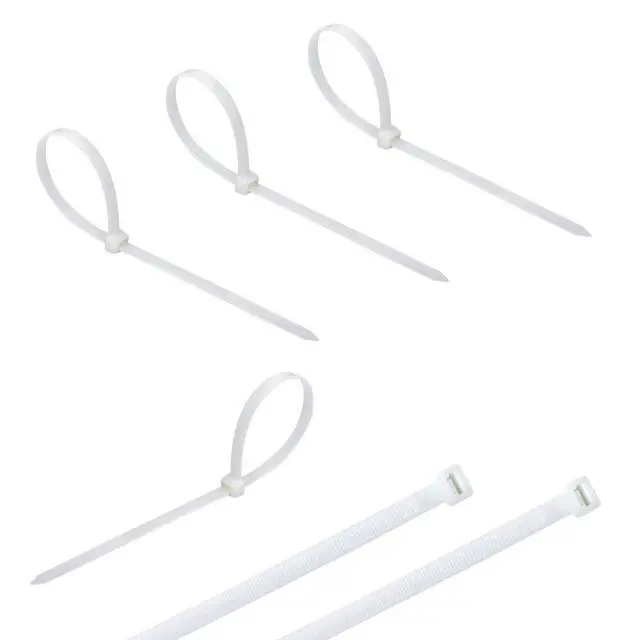Alt view image 7 of 7 - KOOWIN Small 4 inch White Nylon Plastic Cable Zip Ties Wire Wraps, 200 Pack