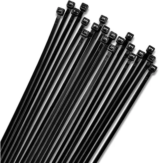 Main image of Bolt Dropper 12" Black Zip Cable Ties (100 Set), 120lbs Tensile Strength - Heavy Duty, Self-Locking Durable Plastic Cable Wire Ties for Indoor and Outdoor by Bolt Dropper (Black)