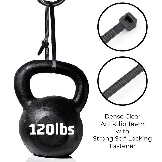 Alt view image 5 of 7 - Bolt Dropper 12" Black Zip Cable Ties (100 Set), 120lbs Tensile Strength - Heavy Duty, Self-Locking Durable Plastic Cable Wire Ties for Indoor and Outdoor by Bolt Dropper (Black)