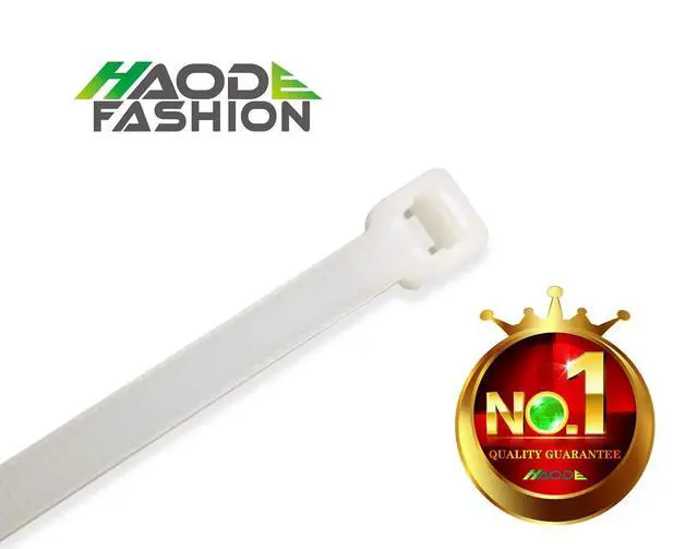 Alt view image 4 of 7 - HAODE FASHION 12 inch White Zip Ties Heavy Duty 50 Pack, 120 LBS.