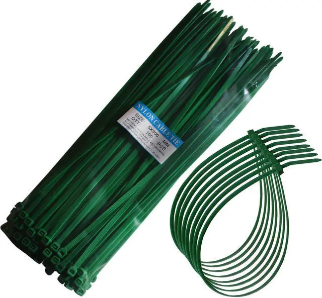 Main image of 12" Heavy Duty Self Locking Nylon Cable Zip Ties,100 Pcs (Green)