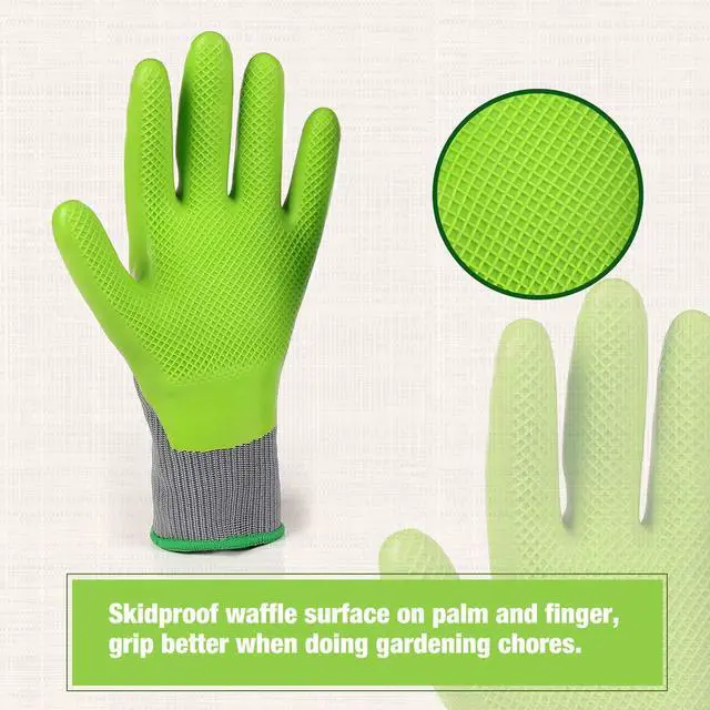Alt view image 4 of 7 - WORKPRO 6 Pairs Garden Gloves Men and Women with Eco Latex Palm Coated