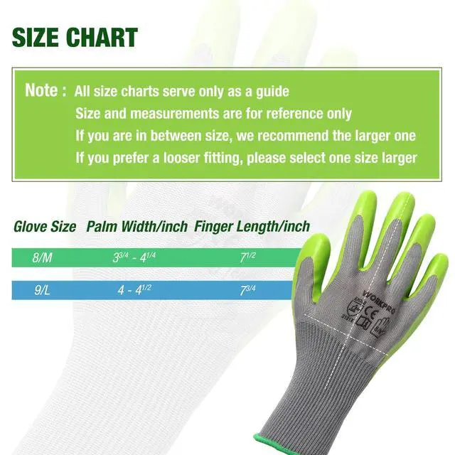 Alt view image 2 of 7 - WORKPRO 6 Pairs Garden Gloves Men and Women with Eco Latex Palm Coated