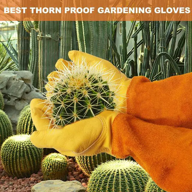 Alt view image 3 of 5 - SLARMOR Gardening Gloves for Women Men, Long Thorn Proof Rose Pruning Glove