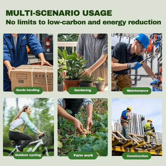 Alt view image 4 of 5 - KDK 2 Pairs Gardening Gloves for Women and Men, ECO Recycled Polyester Work Gloves with Latex Coating, Breathable Grip ComfortableOne Size M