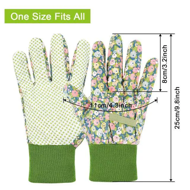 Alt view image 2 of 7 - Ainiv Floral Gardening Gloves for Women/Ladies, 2 Pairs Non-Slip Grip Garden Work Gloves, Comfortable Thorn Proof Garden Gloves for Farm, Yard, Pruning, Outdoor Multi-Purpose(Universal Size)