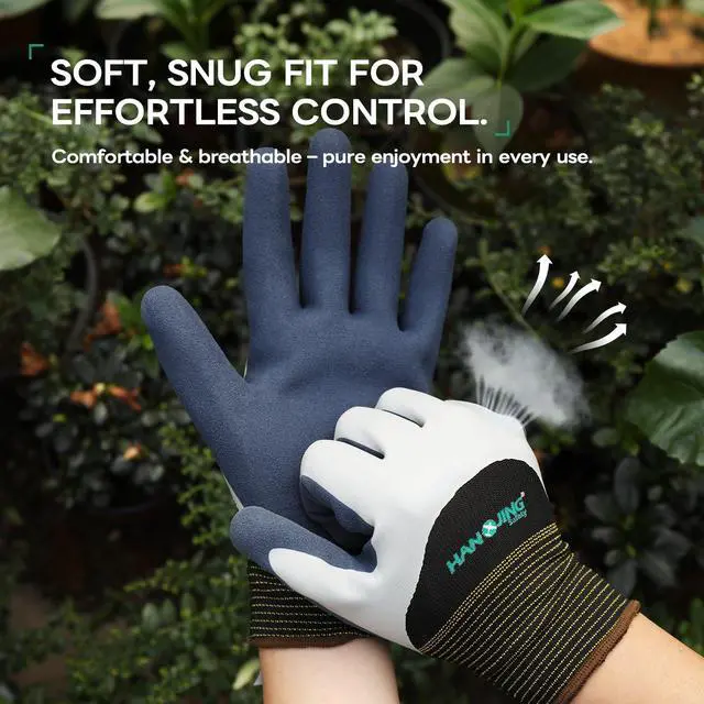 Alt view image 3 of 7 - Gardening Gloves for Women, Waterproof Thorn Proof Rose Pruning Gloves, Flexible Latex Non-Slip Garden Work Gloves for Weeding Planting, 1 Pair