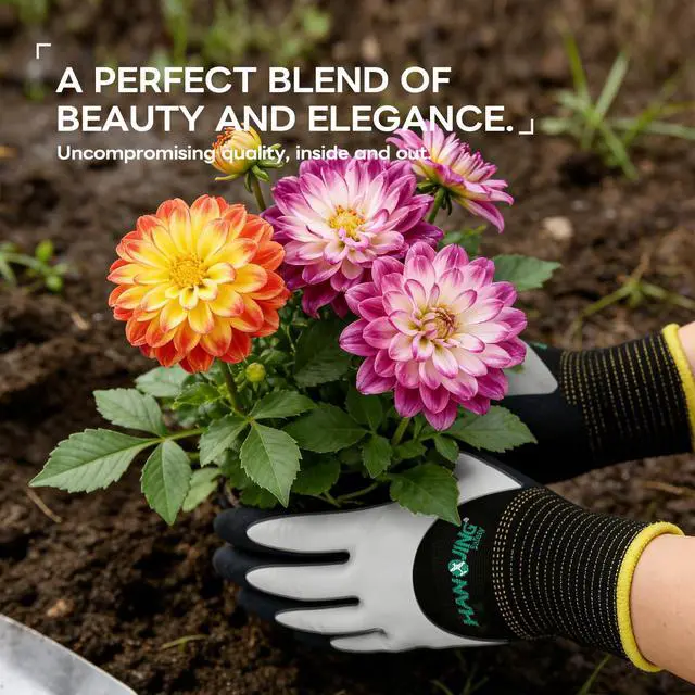 Alt view image 4 of 7 - Gardening Gloves for Women, Waterproof Thorn Proof Rose Pruning Gloves, Flexible Latex Non-Slip Garden Work Gloves for Weeding Planting, 1 Pair