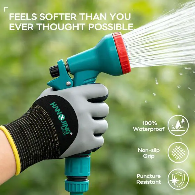 Alt view image 5 of 7 - Gardening Gloves for Women, Waterproof Thorn Proof Rose Pruning Gloves, Flexible Latex Non-Slip Garden Work Gloves for Weeding Planting, 1 Pair