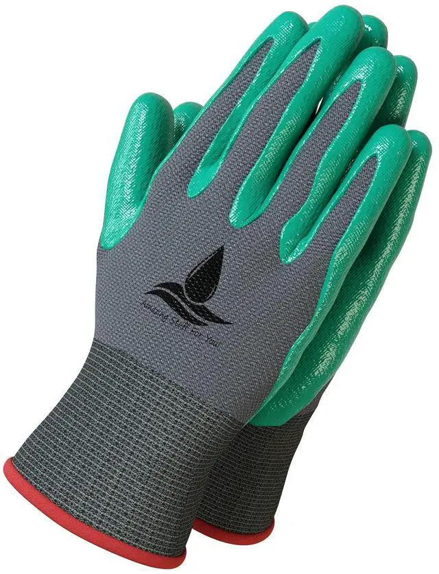 Main image of Garden Gloves Women and Men 2 pairs, Super Grippy Texture for Gardening and Work Activities - S,M,L Sizes (Medium)