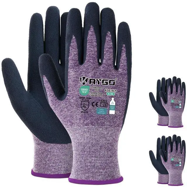 Main image of KAYGO Women's Work Gloves, Sandy Latex Grip, Breathable