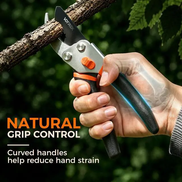 Alt view image 6 of 7 - VOTREK® 8.5" Bypass Pruning Shears, Jam-Proof Spring Clippers for branches