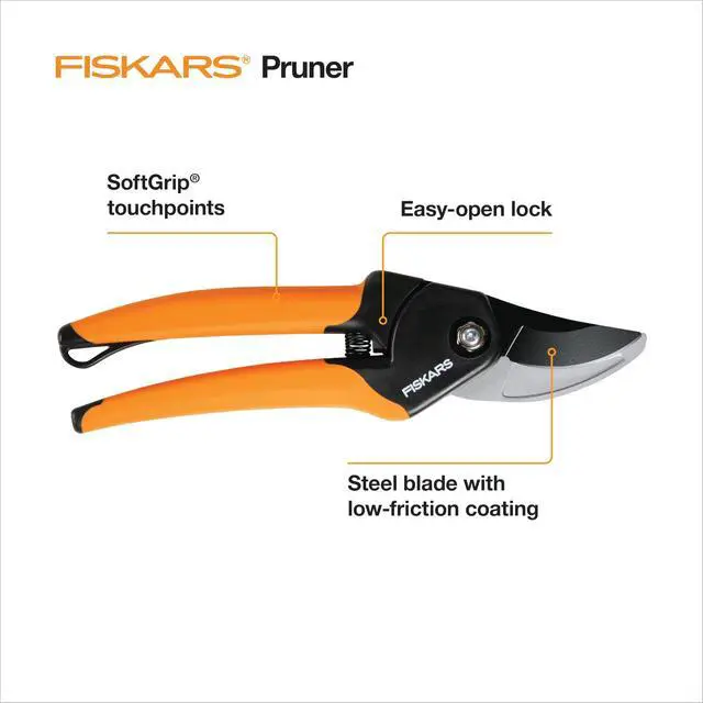 Alt view image 2 of 7 - Fiskars SoftGrip Bypass Pruning Shears, 5/8 Cut Capacity Garden Clippers