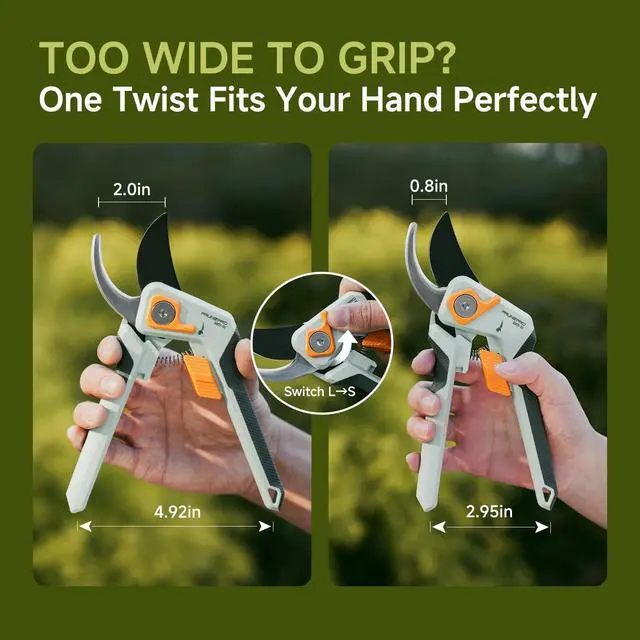 Alt view image 4 of 7 - PrunePro® 8.2" Pruning Shears Ultra Sharp Lightweight Bypass Plant Clippers