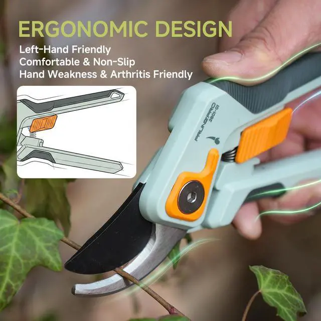 Alt view image 6 of 7 - PrunePro® 8.2" Pruning Shears Ultra Sharp Lightweight Bypass Plant Clippers