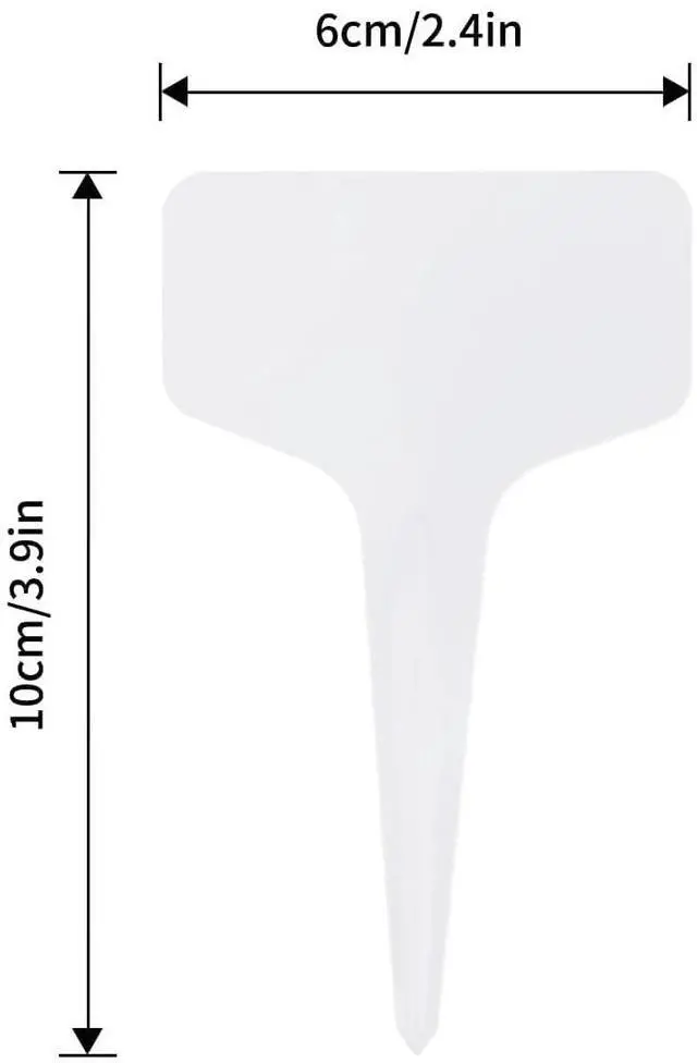 Alt view image 2 of 6 - KINGLAKE 100 Pcs 6 x10cm Plastic Plant T-Type Tags Nursery Garden Labels