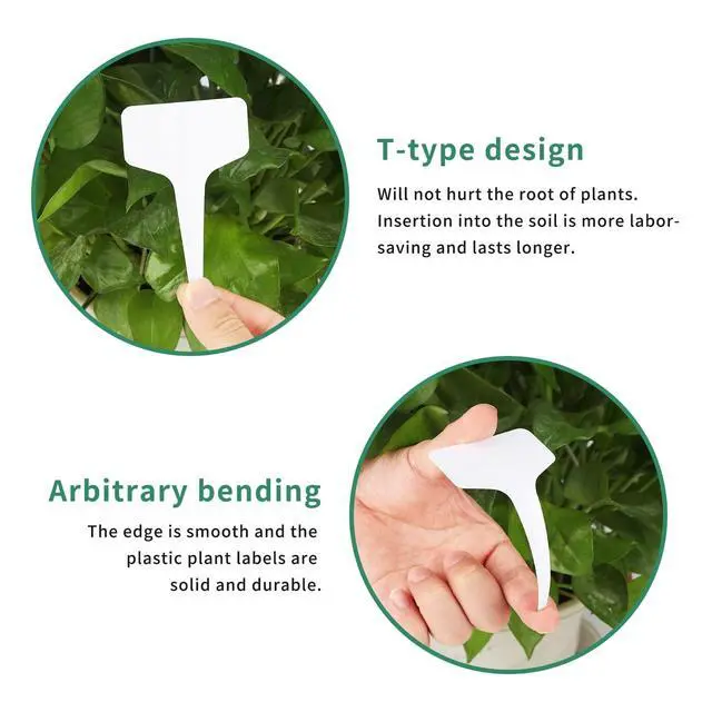 Alt view image 3 of 6 - KINGLAKE 100 Pcs 6 x10cm Plastic Plant T-Type Tags Nursery Garden Labels