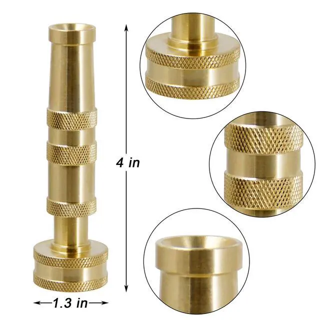 Alt view image 2 of 7 - Triumpeek Solid Brass Hose Nozzle, 2 Packs