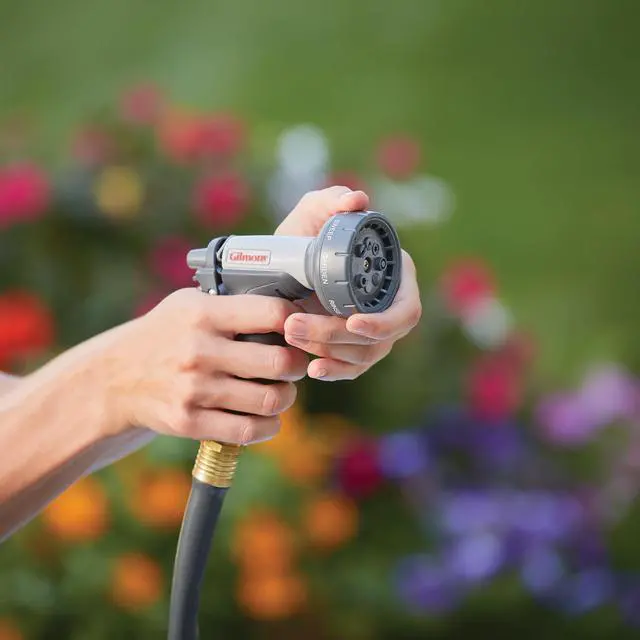 Alt view image 2 of 3 - Gilmour Light Duty Garden Hose Nozzle with 8 Pre-Set Spray Patterns, Water Hose Nozzle for Watering Garden or Lawn