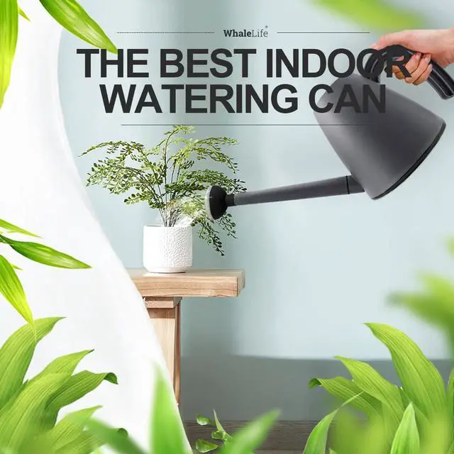 Alt view image 6 of 7 - Indoor Plant Watering Can Long Spout for House Plants 2L/67oz Gray