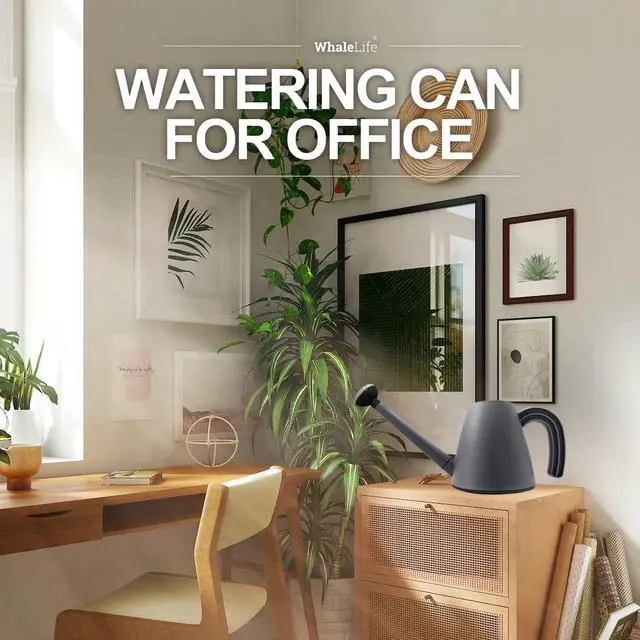 Alt view image 7 of 7 - Indoor Plant Watering Can Long Spout for House Plants 2L/67oz Gray