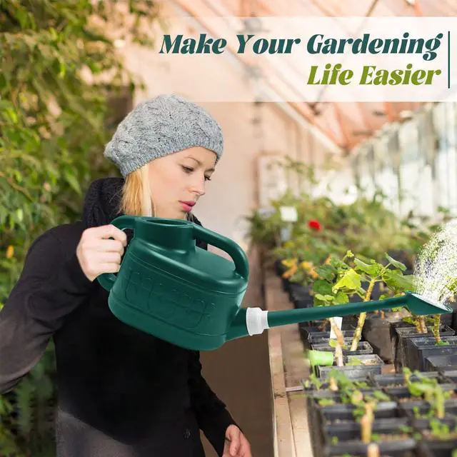Alt view image 2 of 7 - 1 Gallon Watering Can, Outdoor Watering Can, Long Spout Water Can