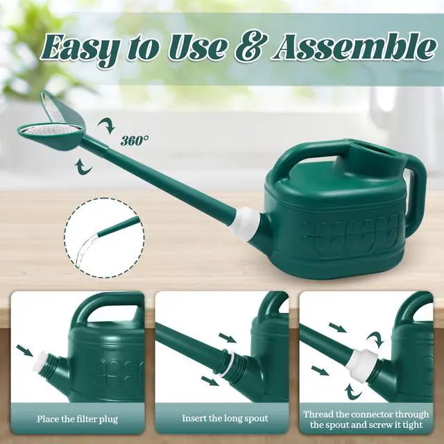 Alt view image 4 of 7 - 1 Gallon Watering Can, Outdoor Watering Can, Long Spout Water Can