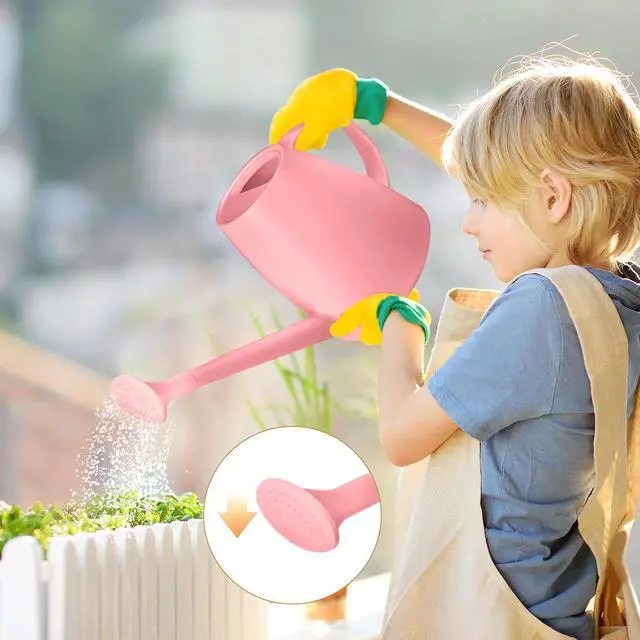 Alt view image 5 of 7 - UFANME Plastic Watering Can for Home Plant Garden 1/2 Gallon Pink