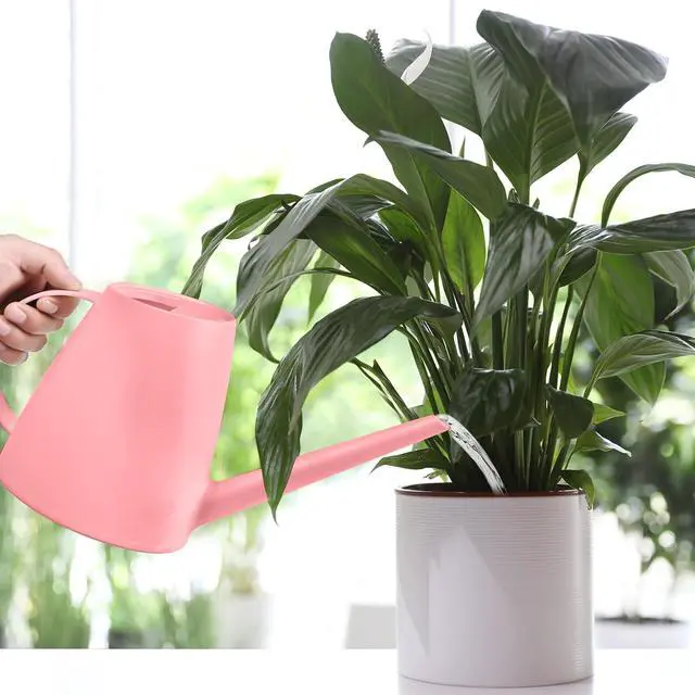 Alt view image 7 of 7 - UFANME Plastic Watering Can for Home Plant Garden 1/2 Gallon Pink