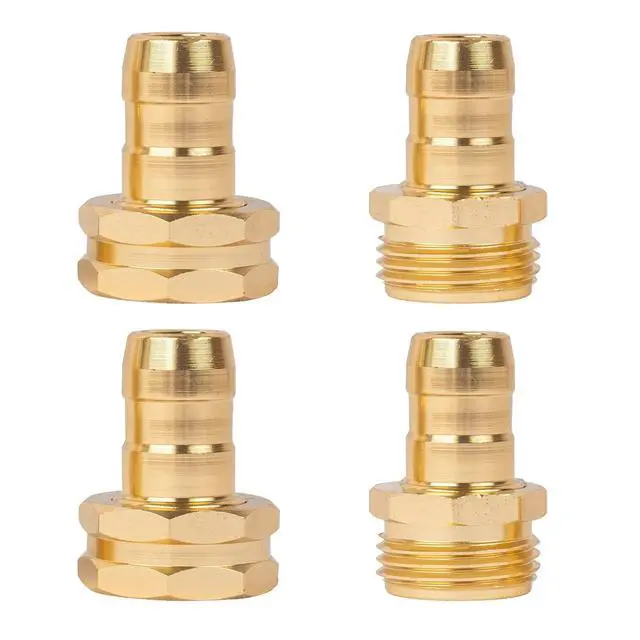Alt view image 4 of 7 - Hourleey Garden Hose Repair Connector with Clamps, Fit for 3/4" or 5/8" Garden Hose Fitting, Male and Female Hose Adapter Water Hose Repair Kit, 5 Set