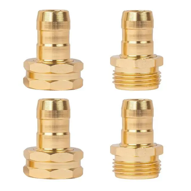 Alt view image 3 of 7 - Hourleey Garden Hose Repair Connector with Clamps, Fit for 3/4" or 5/8" Garden Hose Fitting, Male and Female Hose Adapter Water Hose Repair Kit, 3 Set