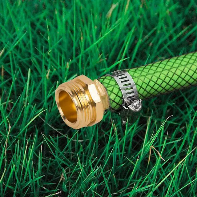 Alt view image 6 of 7 - Hourleey Garden Hose Repair Connector with Clamps, Fit for 3/4" or 5/8" Garden Hose Fitting, Male and Female Hose Adapter Water Hose Repair Kit, 3 Set