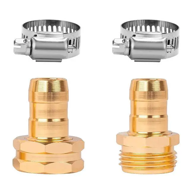 Alt view image 3 of 7 - LIULO TOOL Garden Hose Repair Connector with Clamps, Fit for 3/4" or 5/8" Aluminum Garden Hose Fitting, Male and Female Hose Fittings, 3 Sets