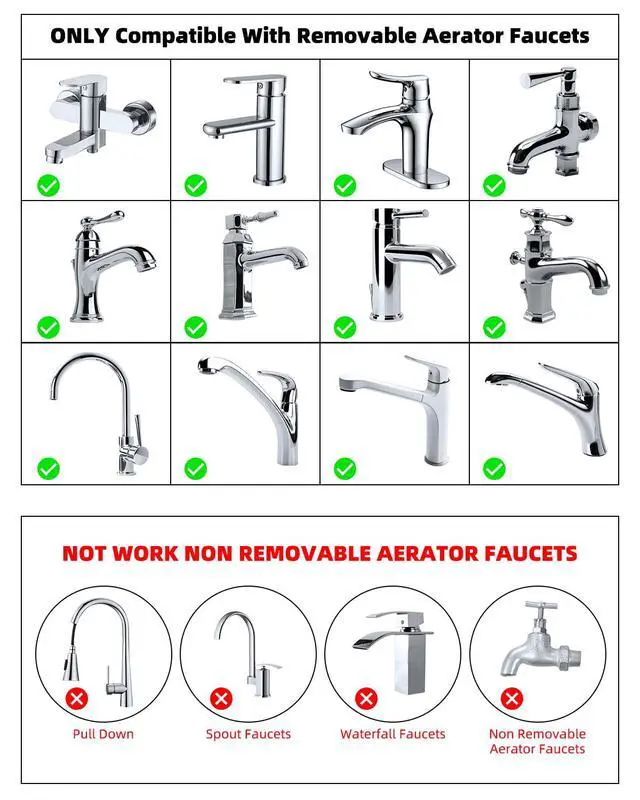 Alt view image 6 of 7 - Hibbent Sink Faucet to Garden Hose Adapter, Swivel 3/4" Faucet Adapter