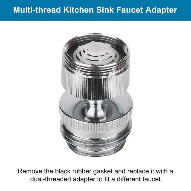 Alt view image 7 of 7 - Hibbent Sink Faucet to Garden Hose Adapter, Swivel 3/4" Faucet Adapter