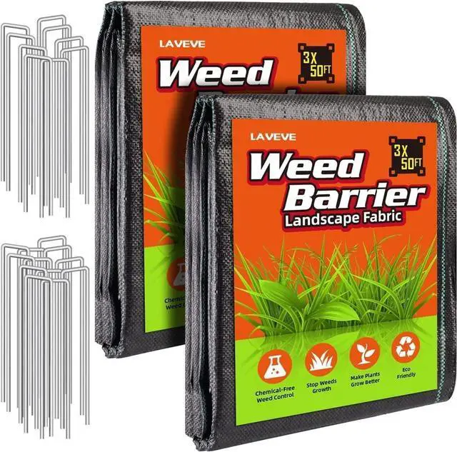 Main image of LAVEVE 3FT x 100FT Weed Barrier Landscape Fabric Heavy Duty