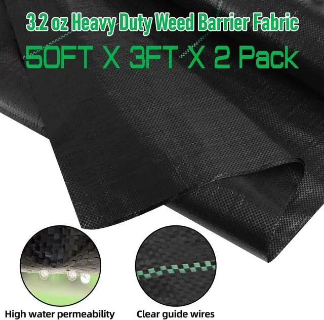 Alt view image 2 of 7 - LAVEVE 3FT x 100FT Weed Barrier Landscape Fabric Heavy Duty