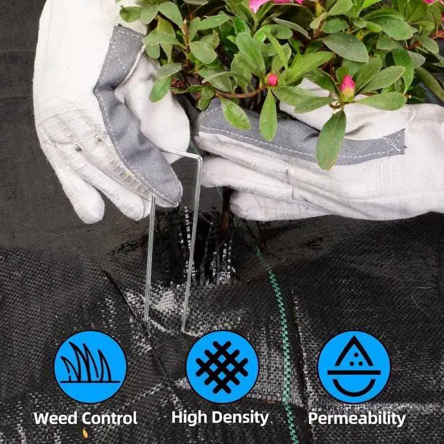 Alt view image 4 of 7 - LAVEVE 3FT x 100FT Weed Barrier Landscape Fabric Heavy Duty