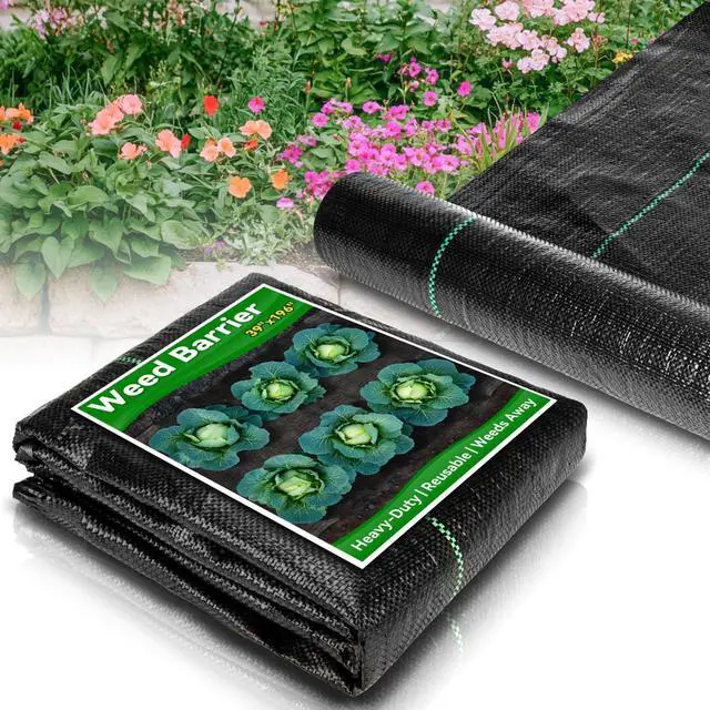Main image of RAINFLOW Weed Barrier Fabric - Heavy Duty Landscape Fabric, 3.2 x 16.4 ft