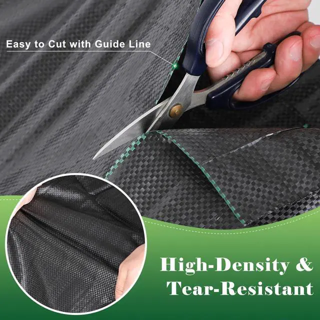 Alt view image 4 of 7 - FEED GARDEN 3FT x 50FT Landscape Fabric Weed Barrier Fabric, Heavy Duty Weed Control Mat, Weed Blocker Ground Cover Geotextile Fabric for Gardening