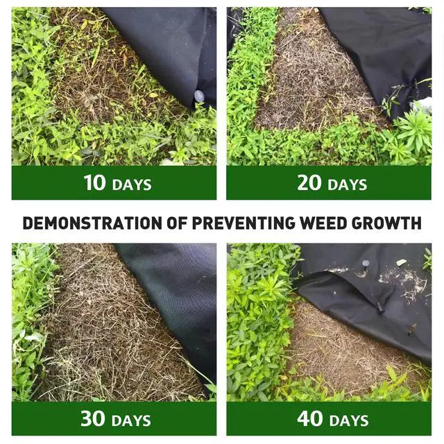 Alt view image 6 of 7 - HOOPLE 3ft x 30ft Heavy Duty Weed Barrier Landscape Fabric Commercial Grade Non Woven Ground Cover for Weed Control, Garden, Driveway & Erosion Prevention High Permeability & Easy to Cut
