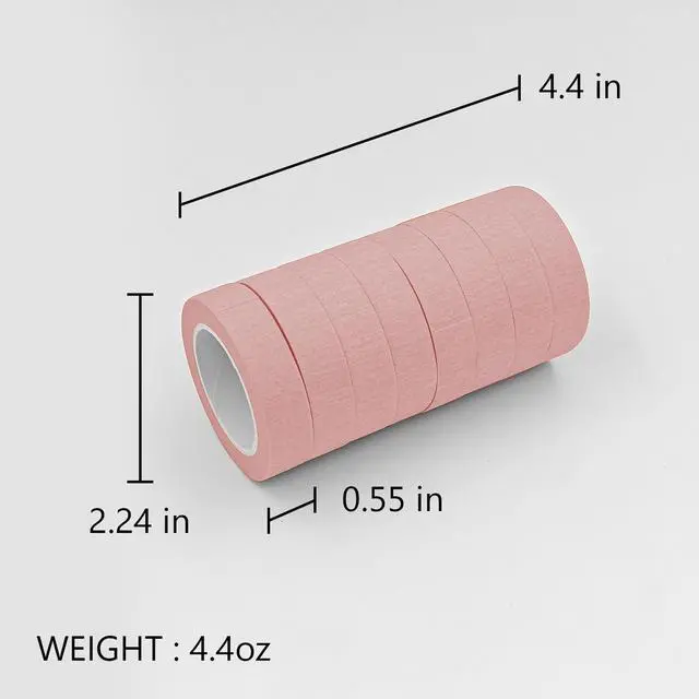 Alt view image 2 of 7 - UMETDO 8PCS Colored Masking Tape - Pink Painters Tape, Tape for Kids Art Supplies, Great for Crafts, Labeling, DIY Decorative, 1/2 Inch Colored Tape Rolls- Tiny Size