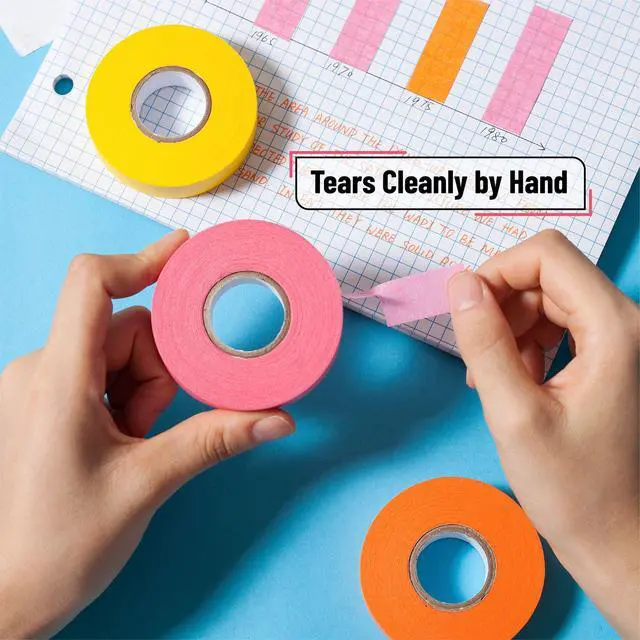 Alt view image 3 of 7 - Mr. Pen- Colored Masking Tape, 0.6" x 15 Yards, 6 Pack