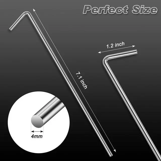 Alt view image 3 of 7 - FEED GARDEN 7 Inch Tent Stakes 18 Pack Yard Inflatable Stakes for Outdoor Decorations Metal Pegs Heavy Duty Garden Hooks Camping Tent Spikes for Canopies, Tarp and Outdoor Christmas Decorations