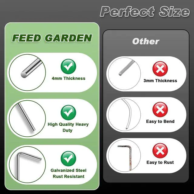 Alt view image 5 of 7 - FEED GARDEN 7 Inch Tent Stakes 18 Pack Yard Inflatable Stakes for Outdoor Decorations Metal Pegs Heavy Duty Garden Hooks Camping Tent Spikes for Canopies, Tarp and Outdoor Christmas Decorations