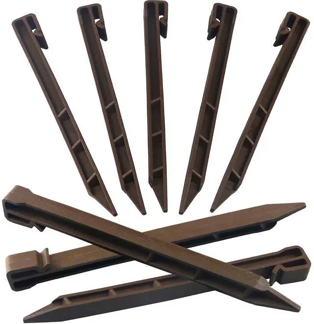 Main image of 10 Inch Christmas Inflatable Plastic Stakes, 8 PCS Landscape Anchoring Stakes Edging Spikes Ground Tent Stakes for Christmas Holiday Inflatables Garden Decorations
