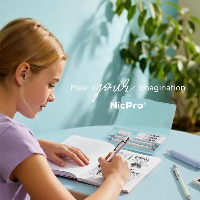 Alt view image 6 of 7 - Nicpro Cute Mechanical Pencil Set, 4PCS 0.7mm Pastel Drafting Pencils