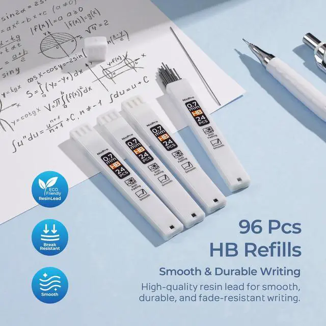 Alt view image 5 of 7 - Nicpro Cute Mechanical Pencil Set, 4PCS 0.7mm Pastel Drafting Pencils