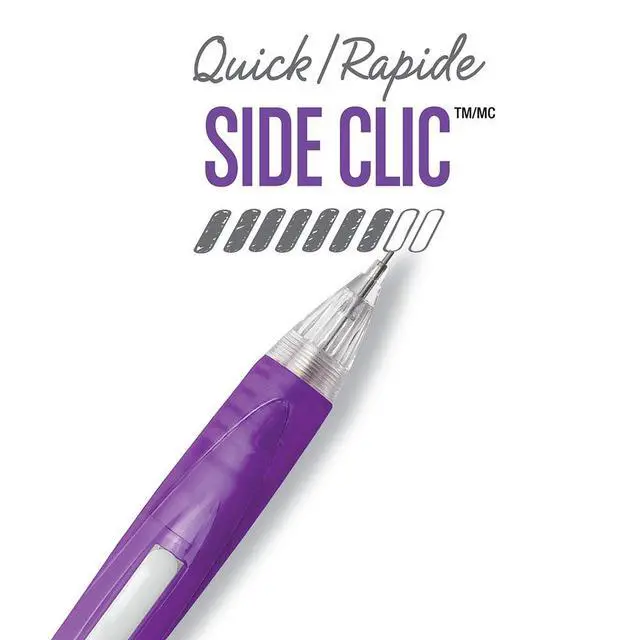 Alt view image 4 of 6 - BIC Velocity Side Clic Mechanical Pencils, Medium Point, 4-Count, 0.7mm