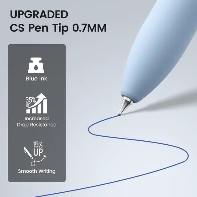 Alt view image 3 of 7 - JIMMIDDA 8 Pack Blue Gel Pens with Fidget, 0.7mm Blue Ink Quick-Drying